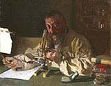 Doctor Simarro at the Microscope